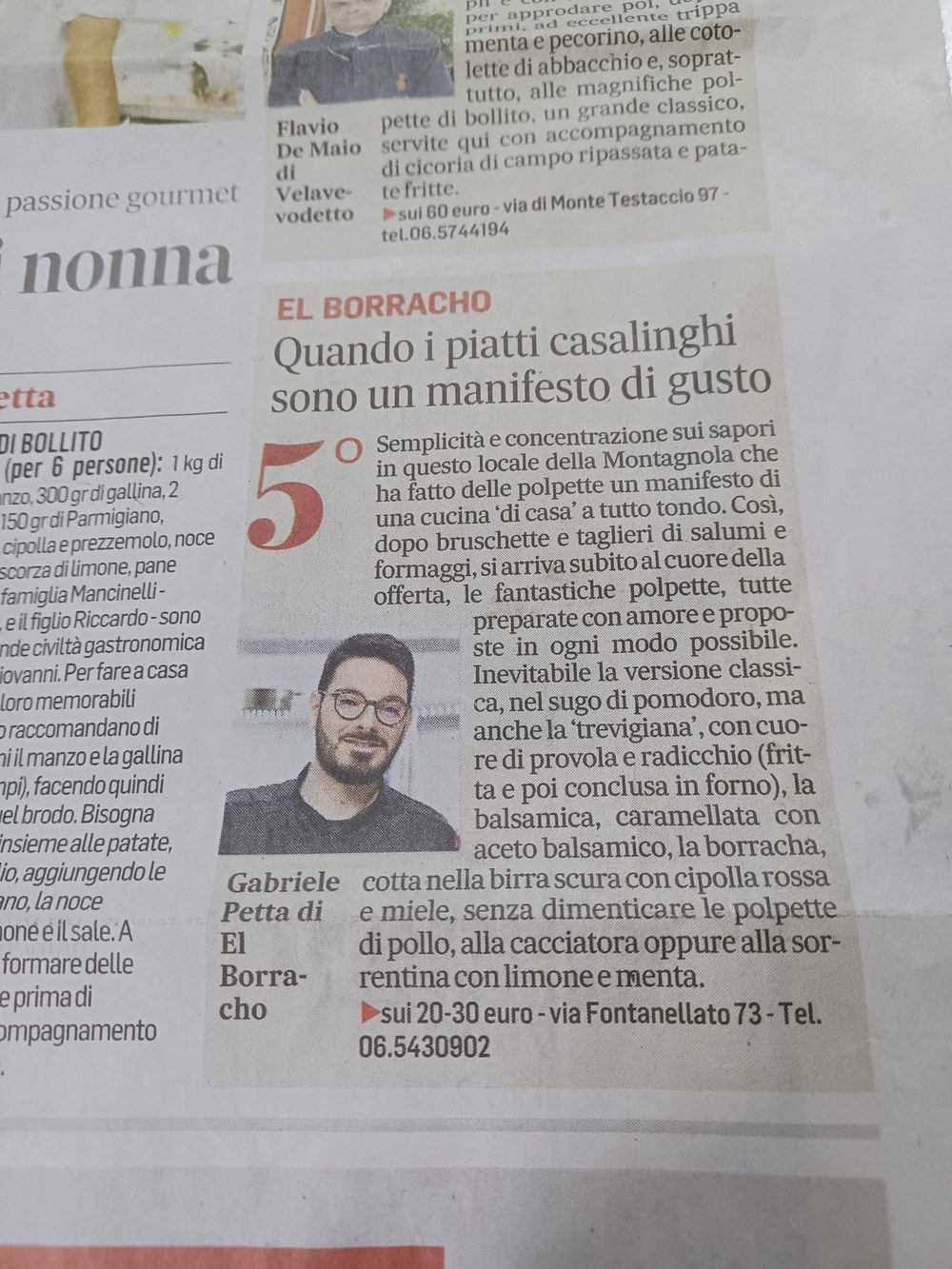Articolo de Il Messaggero sulla Polpetteria Familiare